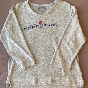 knitted Ole Miss v-neck sweater